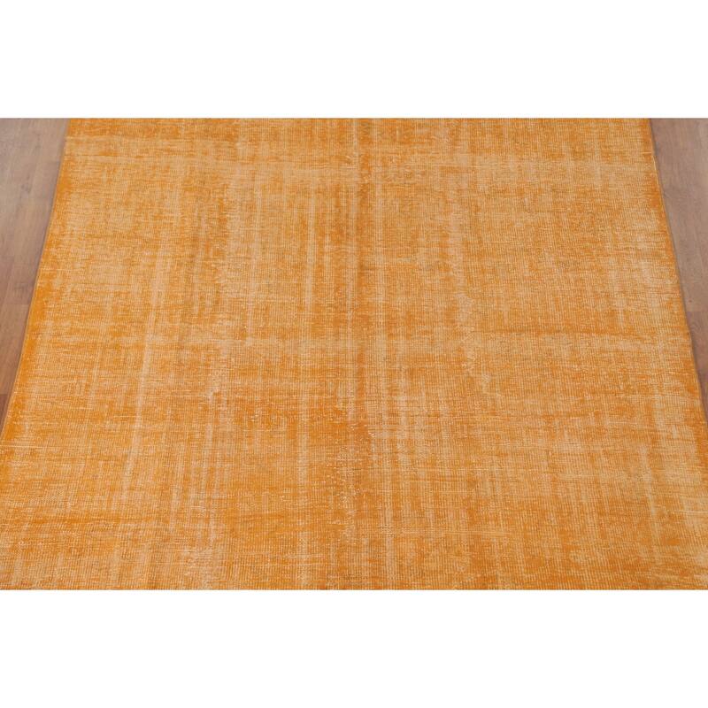 Over-Dyed Sparta Turkish Vintage Area Rug Hand-Knotted Wool Carpet - 7'0" x 9'9"