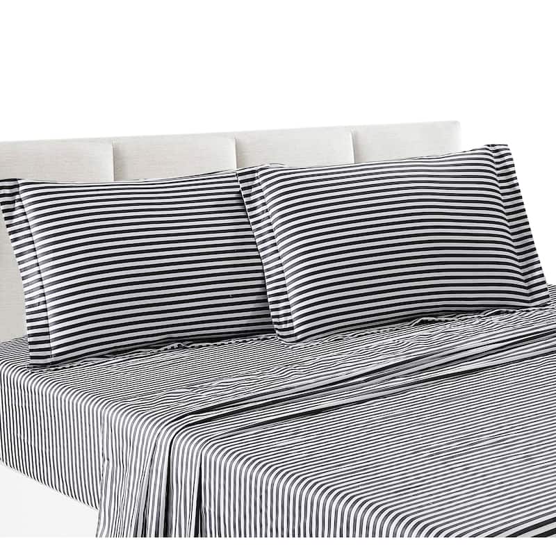 Bergen Blue Striped 100% Cotton Sheet Set
