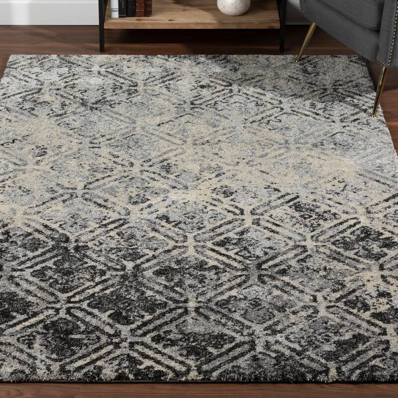 Addison Plano Moroccan Boho GREY Area Rug