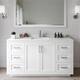 Option White / Giotto Quartz Top / Brushed Nickel