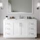 Option White / Giotto Quartz Top / Brushed Nickel