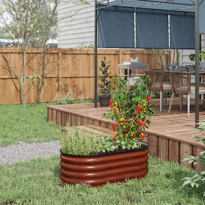 Outsunny 3.5' x 2' x 1.4' Galvanized Raised Garden Bed Kit