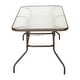 preview thumbnail 31 of 30, Rectangular Glass Metal Patio Table with Umbrella Hole