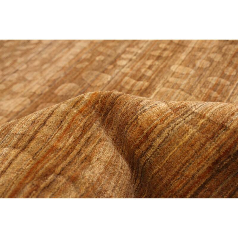 ECARPETGALLERY Hand Loomed Loreto Light Brown Wool Rug - 5'5 x 7'6