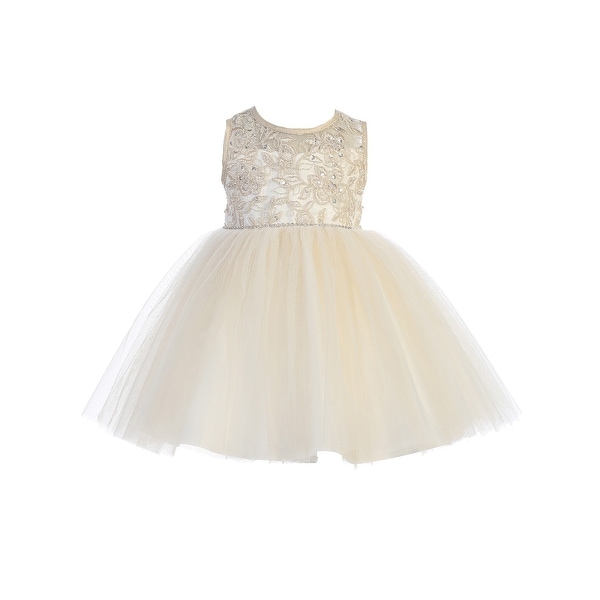 champagne dress baby girl