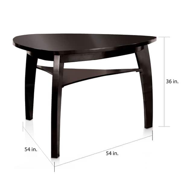 dimension image slide 1 of 2, Hace Modern Black Solid Wood 7-Piece Counter Height Table Set by Furniture of America