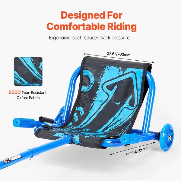 Ride on Scooter Zig-Zag Motion Drift Cart with Comfortable Handle