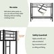 preview thumbnail 25 of 31, Bunk Bed Twin Over Twin Size with Ladder and high Guardrail, Able to Split, Metal Bunk Bed