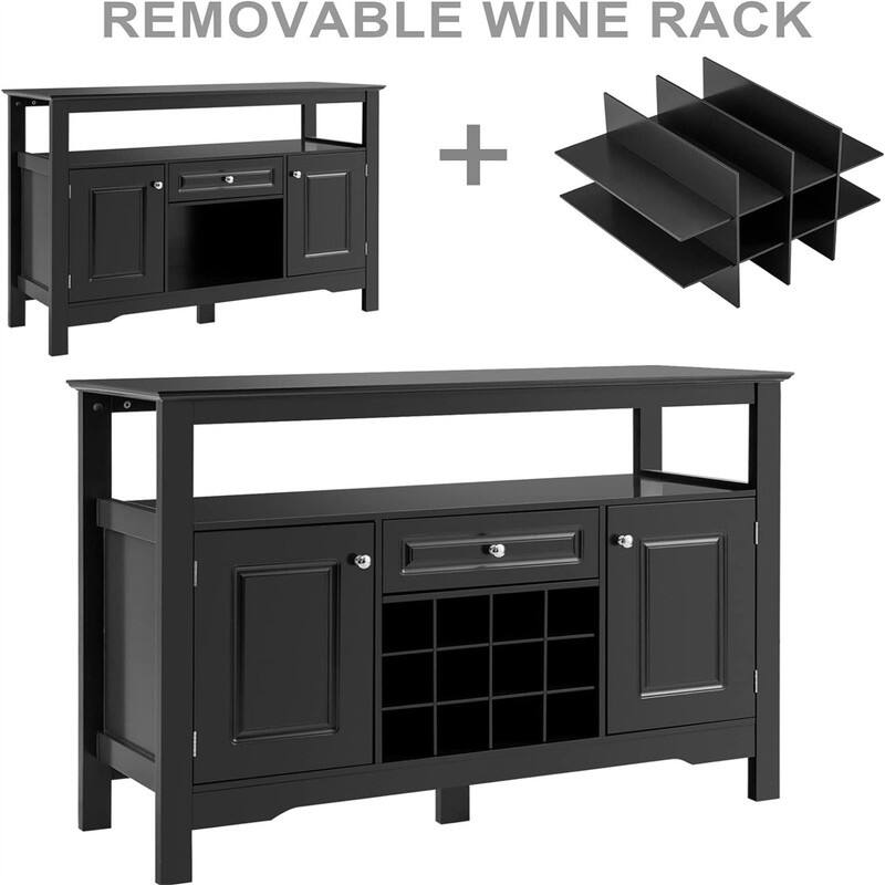 Kitchen Sideboard Buffet Storage Cabinet - 16"D x 46"W x 32.5"H