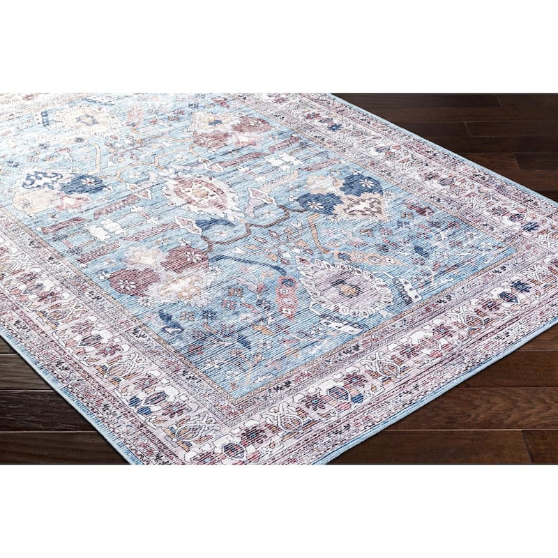 Livabliss Traditional Georgina Floral & Botanical Washable Area Rug