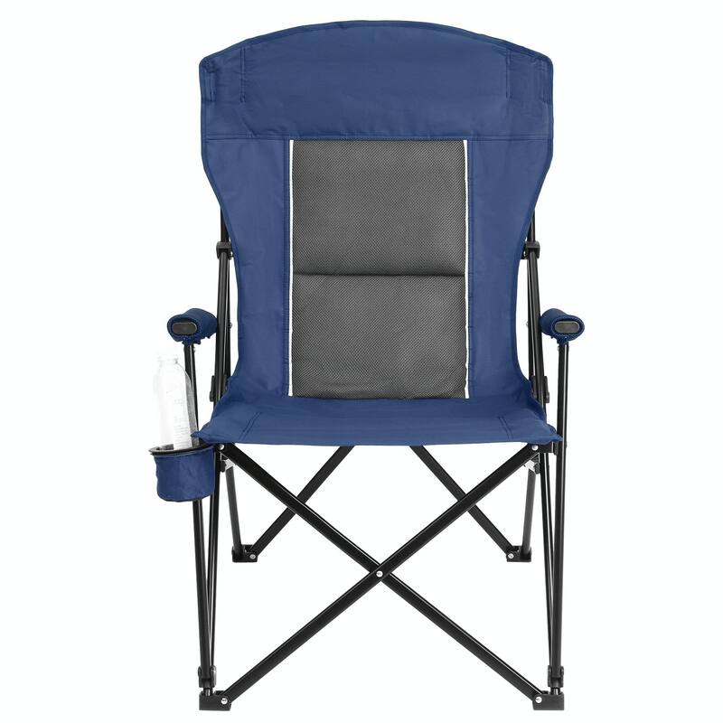 Portable Folding Lounge Chair with Cup Holder - Breathable & Durable