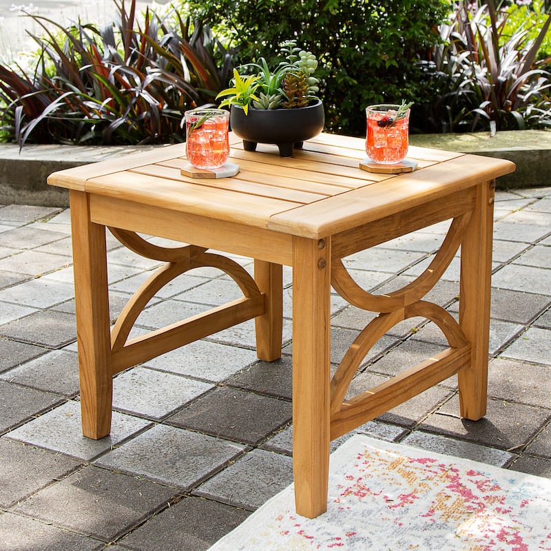 Cambridge Casual Lowell 5-piece Teak Wood Patio Conversation Set with cushion