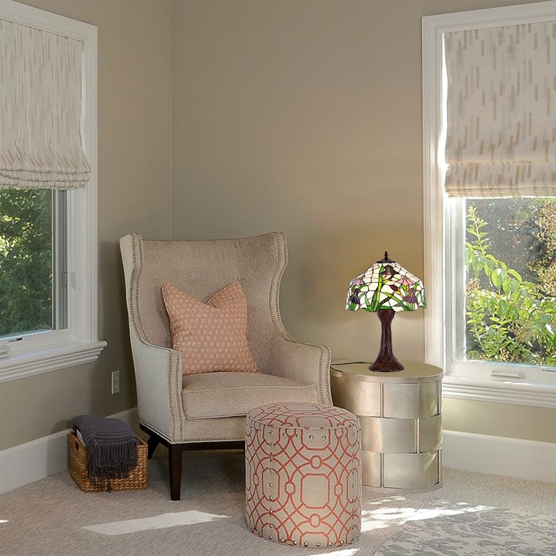 Tiffany-style Iris Table Lamp