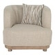 preview thumbnail 14 of 14, Furniture of America Solace Modern 3-Piece Light Brown Solid Wood Sofa Set with Accent Pillows