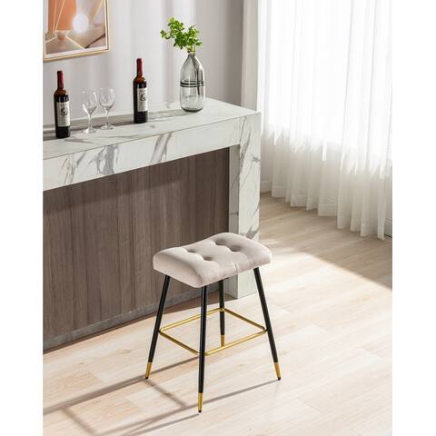 Comfortable Vintage Bar Stools Footrest Counter Height Dining Chairs