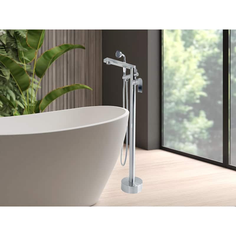 Venus Square Head Tub Filler Faucet with Handshower