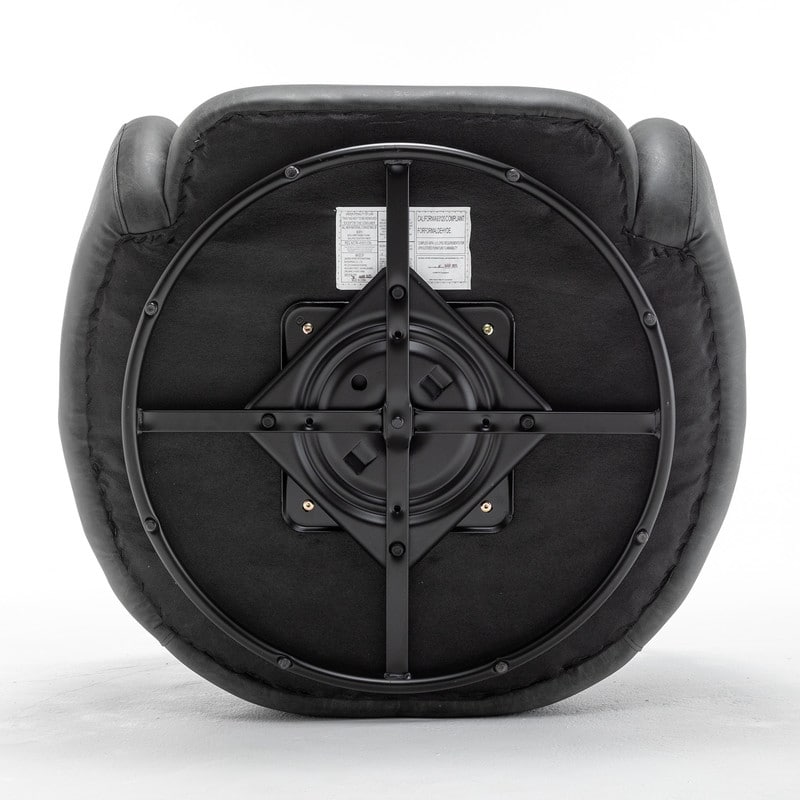 SEYNAR Modern Glam PU Leather 360 Degree Swivel Accent Armchair