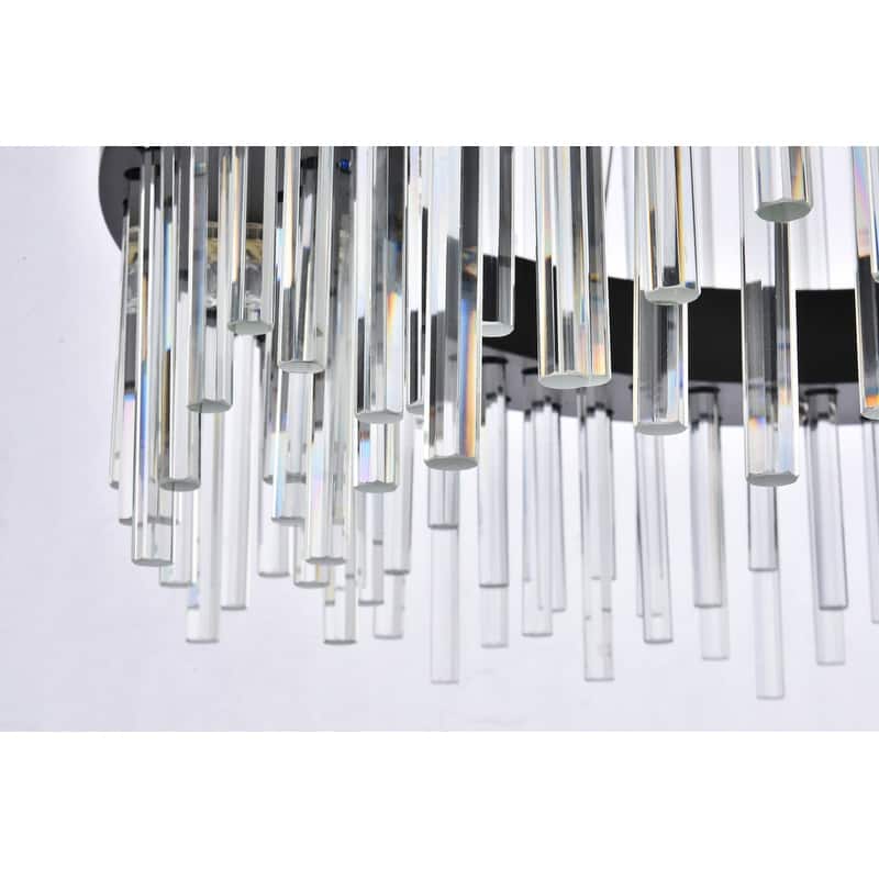 Indigo Home round crystal pendant in black