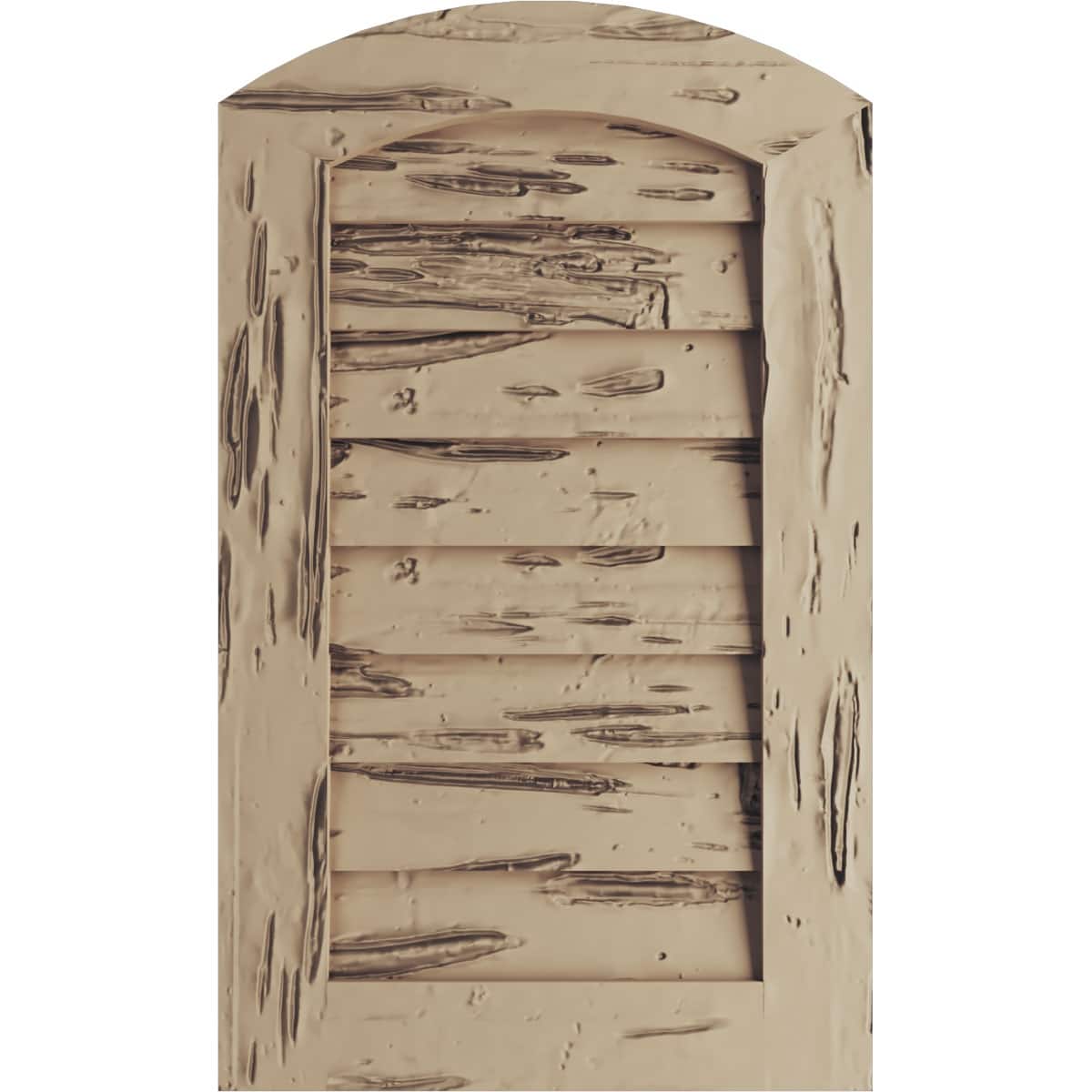 Timberthane Arch Top Faux Wood Non-Functional Gable Vent, Primed Tan ...