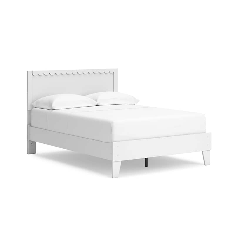 Signature Design by Ashley Hallityn White Panel Platform Bed