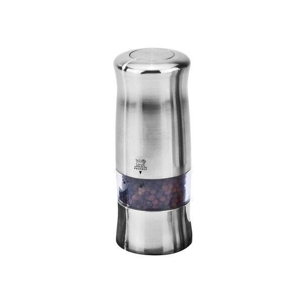 Peugeot Zeli Electric 5.9 Inch Pepper Mill Brushed Chrome Bed