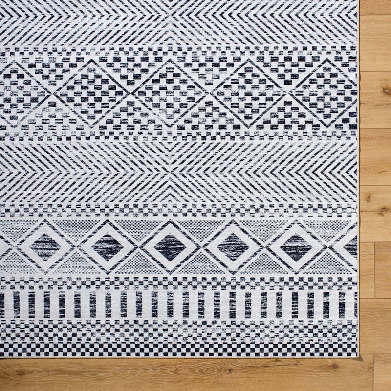 Livabliss Scandinavian Lavable Tribal Washable Area Rug