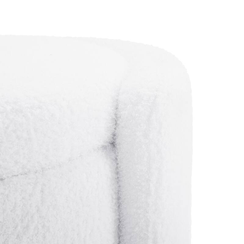Cozy Boucle Storage Ottoman Comfortable choice, multiple functions, classic design