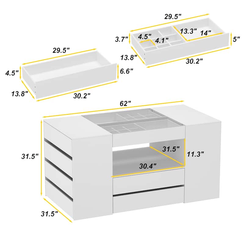 Sleek Closet Storage Island with Multiple Drawers for Accessories