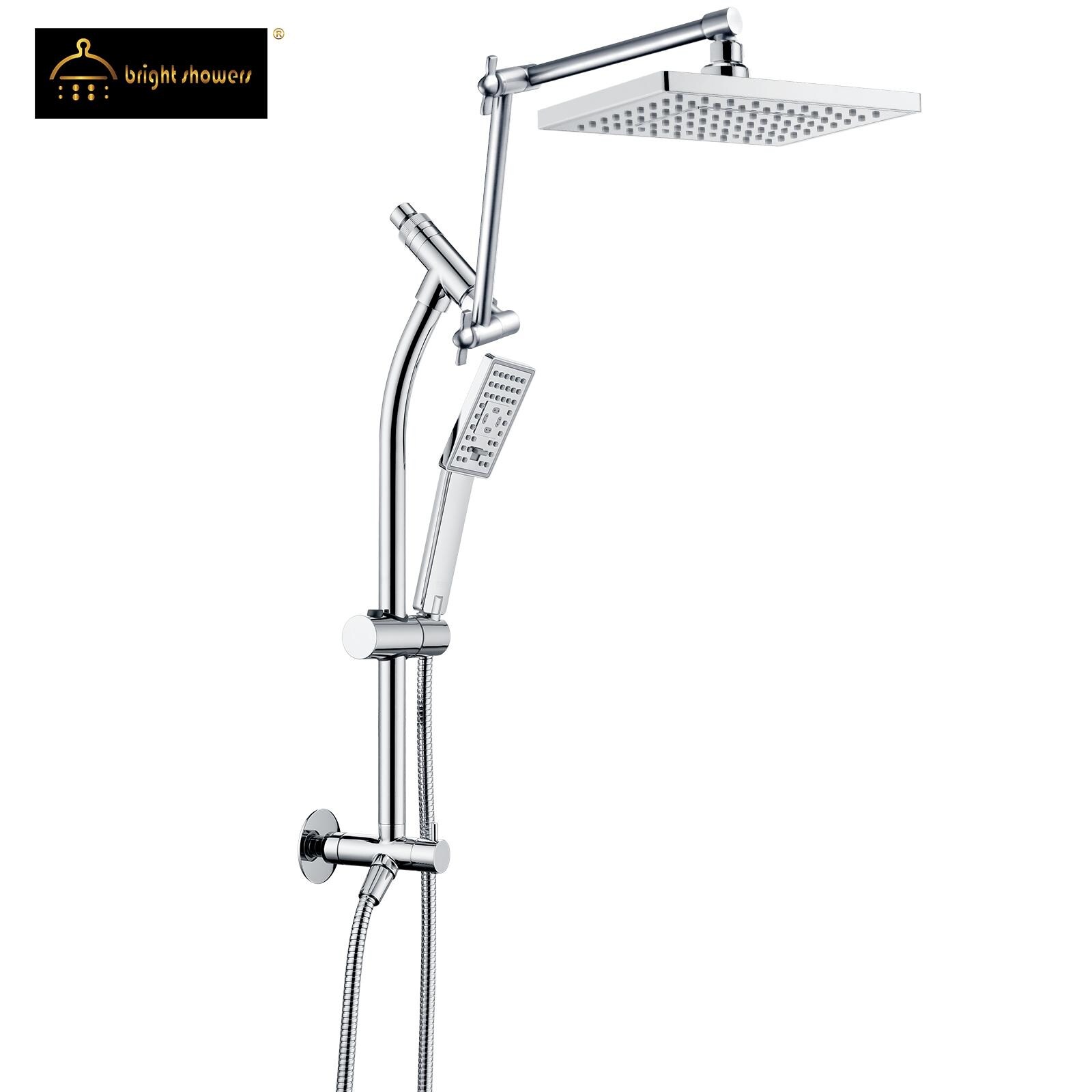 BRIGHT SHOWERS Rainfall Shower Head with Handheld Spray Combo