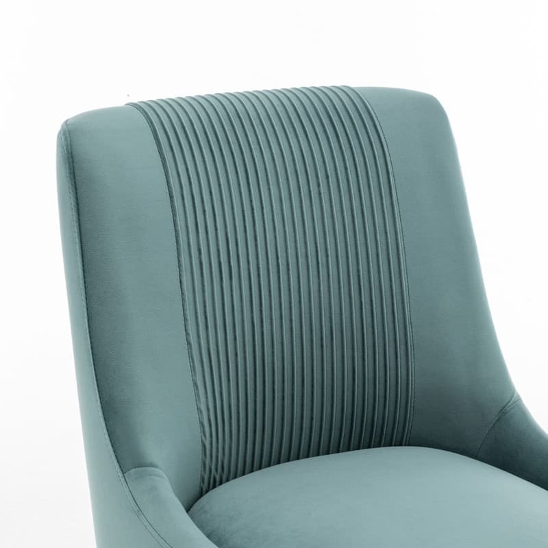 Modern Contempoary Velvet Dining Chair Set of 4 with Metal Frame Legs and Back Pull