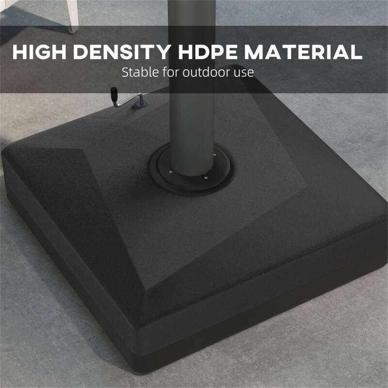 Heavy Duty Metal Umbrella Base for Outdoor Patio Garden Deck Poolside Fits Up to 8.2 Foot Umbrellas Black