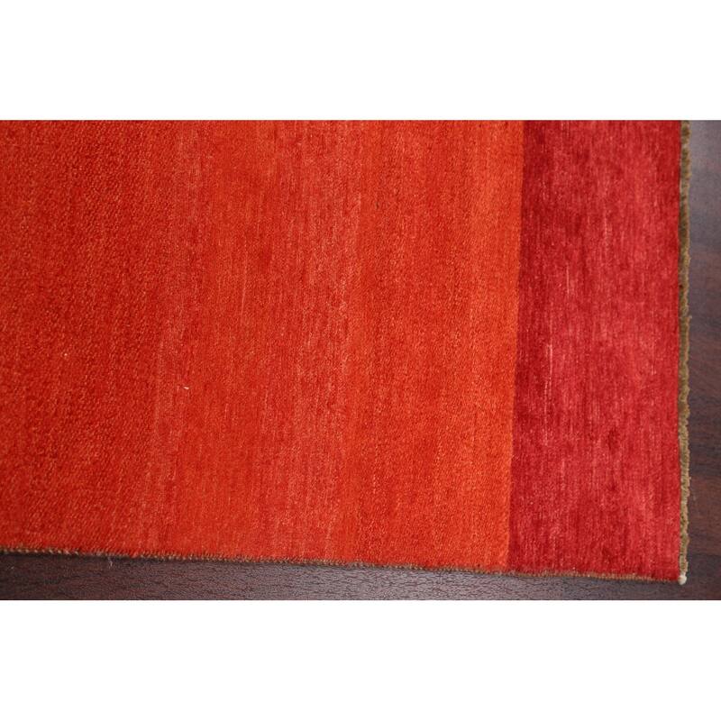 Contemporary Gabbeh Kashkoli Oriental Runner Rug Wool Hand-knotted - 3'2" x 15'6"