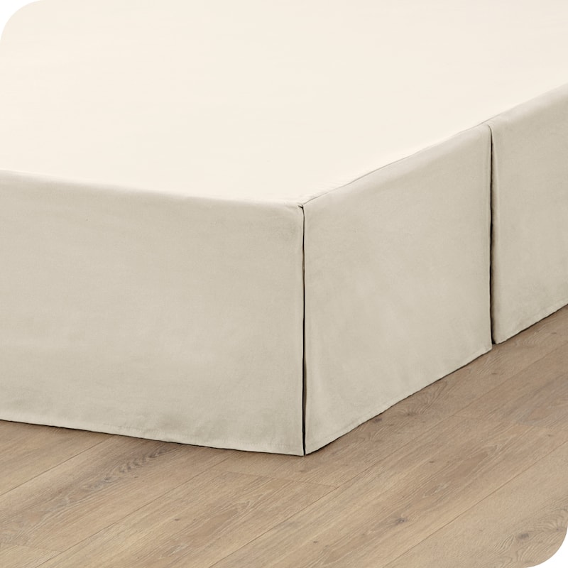 Bare Home Pleated Bed Skirt - 15-Inch Tailored Drop Easy Fit