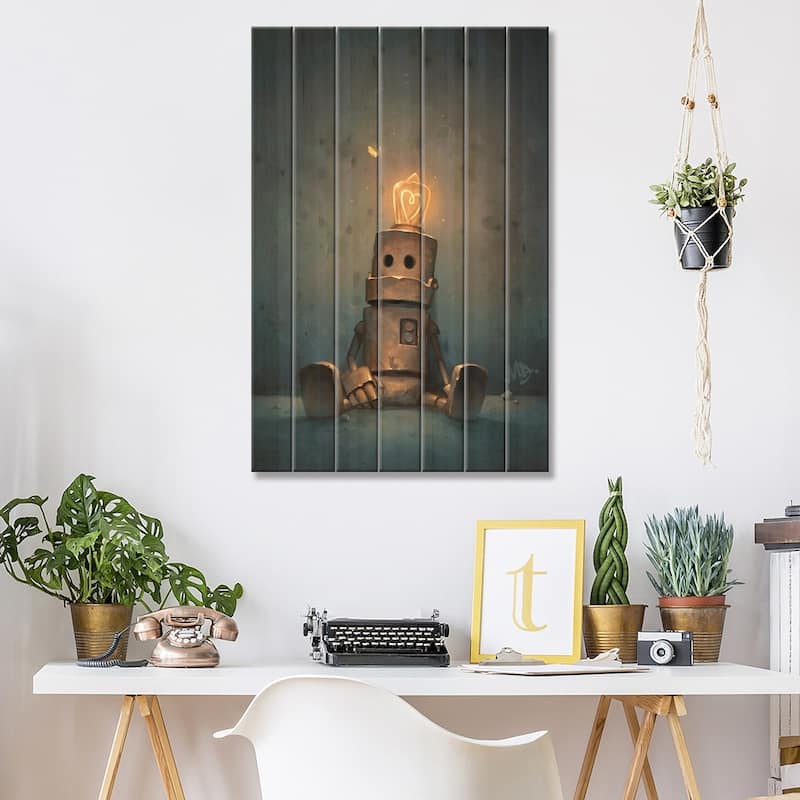 Patience Print On Wood by Matt Dixon - Multi-Color