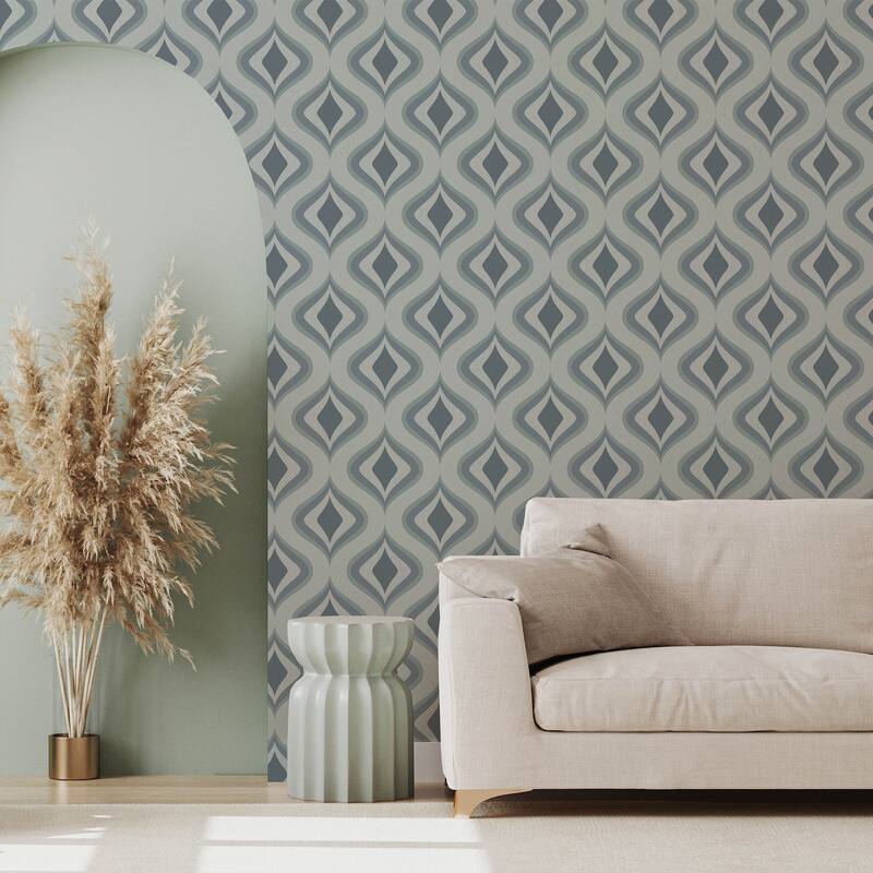 Transform Trippy Duck Egg Peel & Stick Wallpaper