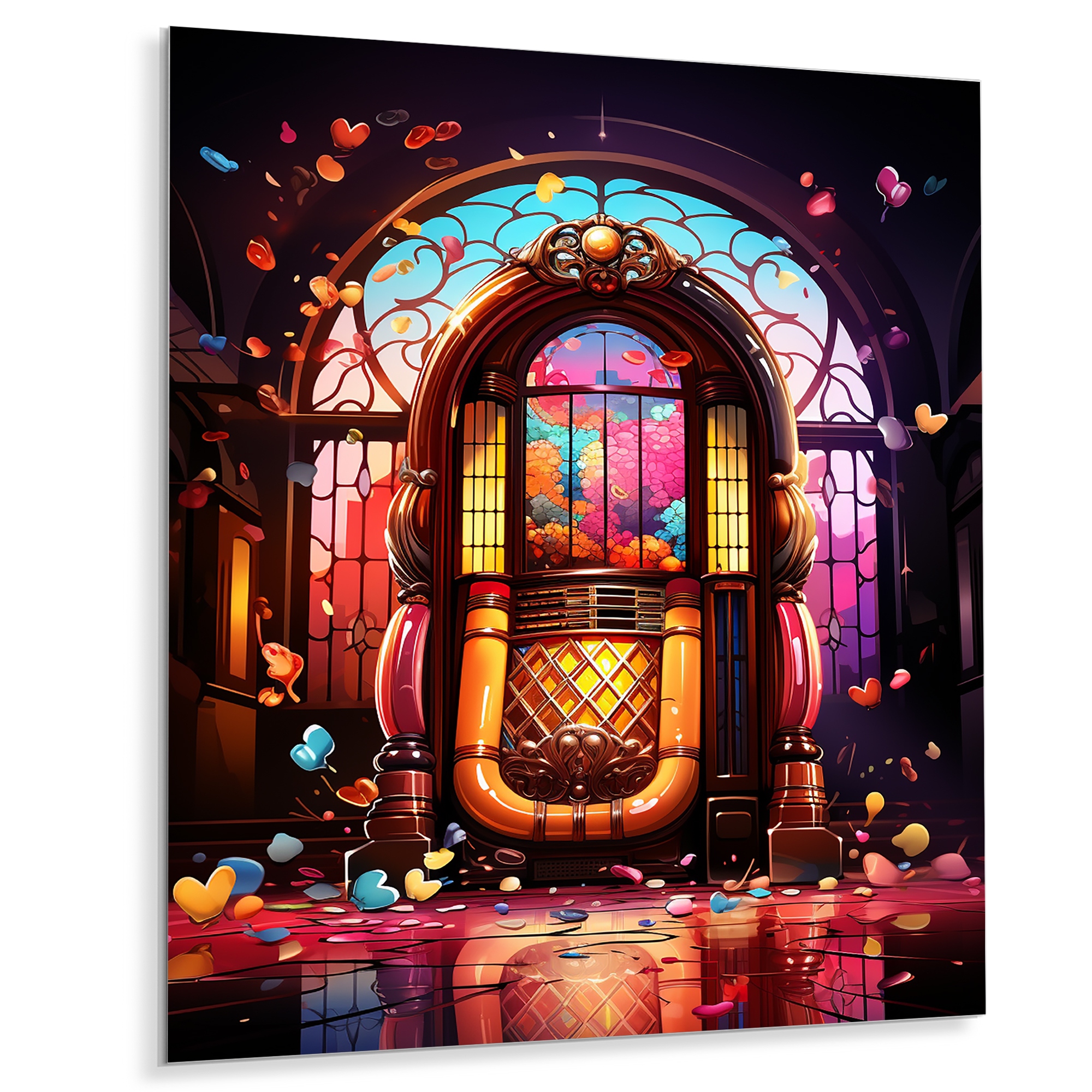アート・デザイン・音楽 Gustavo GAILLEBOTTE Guitar Metal Wall Art With Led Lights – wroughtsiron