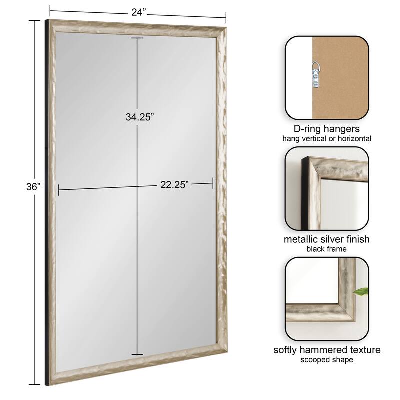 Kate and Laurel Illiona Rectangle Wall Mirror
