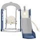 preview thumbnail 66 of 65, 5 in 1 Toddler Slide and Swing Set - Indoor & Outdoor Kids Playground Climber with Telescope - 71.6'' L x 56.3'' W x 45.2'' H