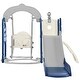 preview thumbnail 7 of 43, Toddler Slide and Swing Set 5 in 1, Kids Playground Climber Slide Playset with Telescope, Freestanding Combination for Babies