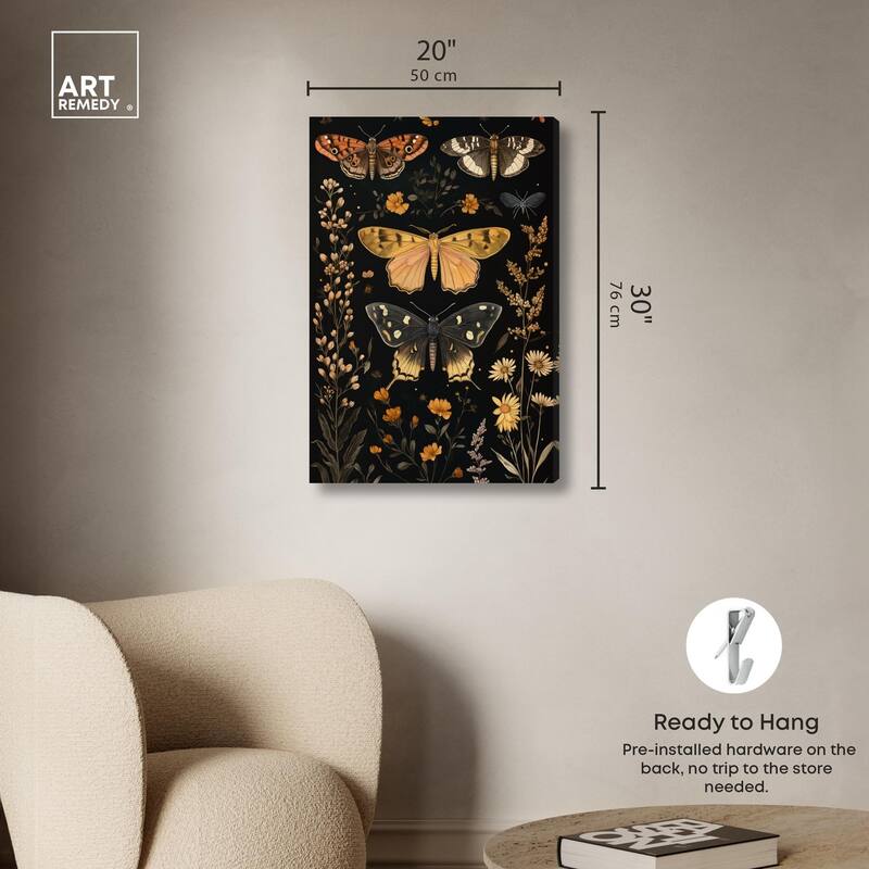 Winged Visitors II Canvas by Art Remedy, Gallery Wrapped