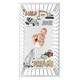 preview thumbnail 1 of 0, Construction Truck Collection Boy Photo Op Fitted Crib Sheet - Grey Yellow Orange Red and Blue Transportation Chevron Arrow