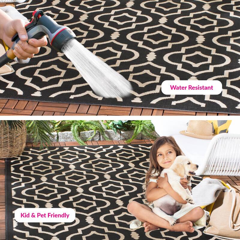 SAFAVIEH Courtyard Ketty Indoor/ Outdoor Waterproof Patio Backyard Rug