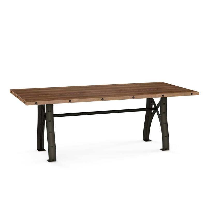 Amisco Sierra Solid Wood Table and Symmetry Chairs Dining Set