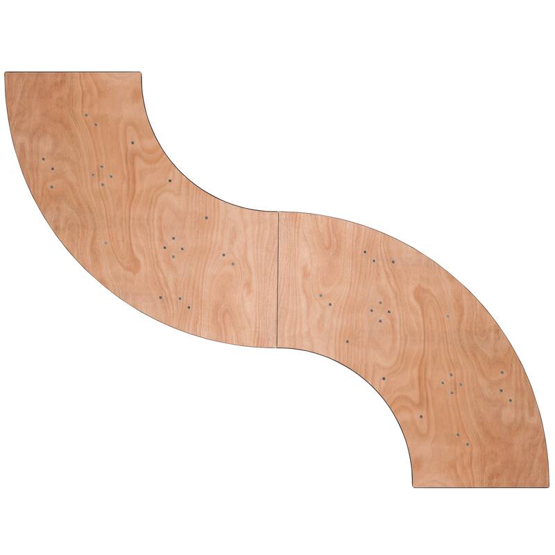 4-foot Serpentine Wood Folding Banquet Table - 24"W x 48"D x 30.25"H - 24"W x 48"D x 30.25"H