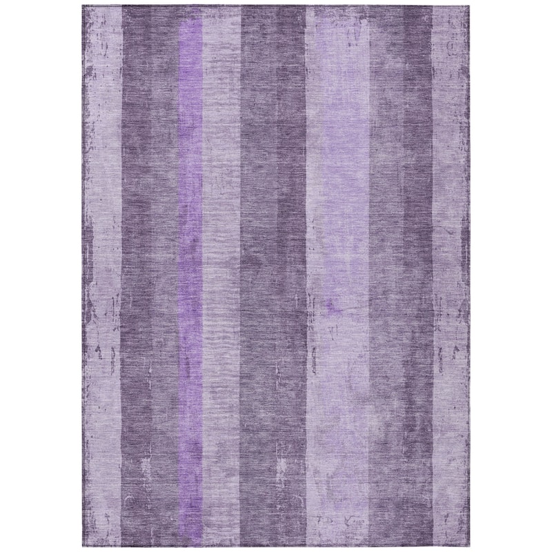 HomeRoots Striped Transitional Rectangle Outdoor Rug