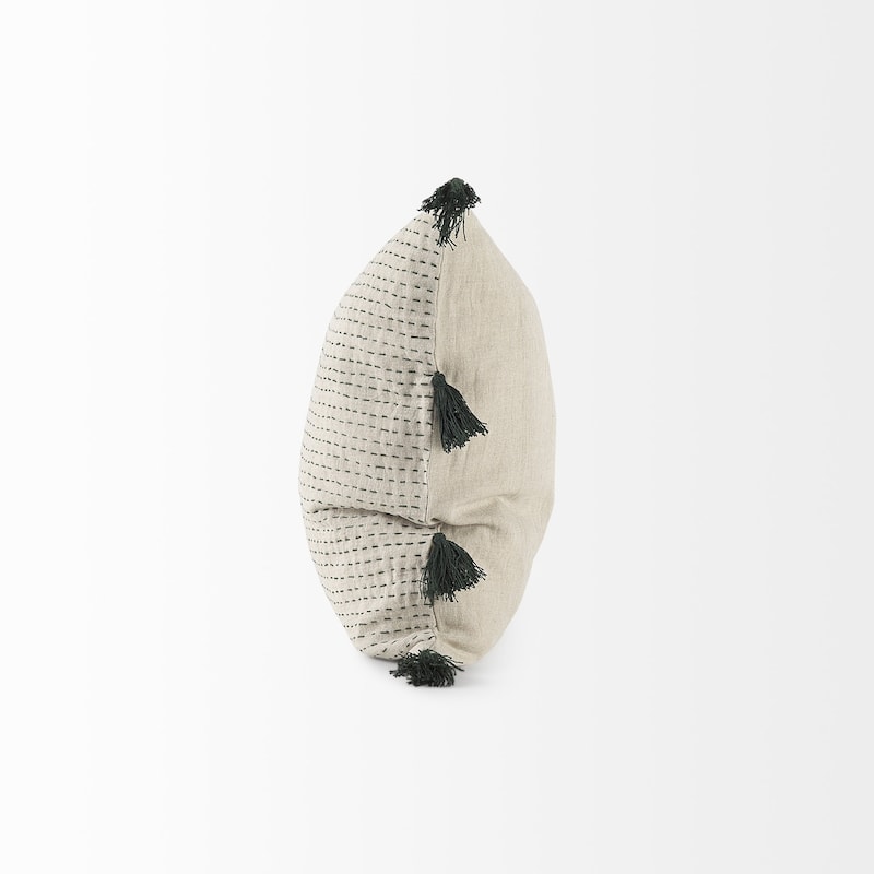 Beige and Black Dotted Pillow Cover