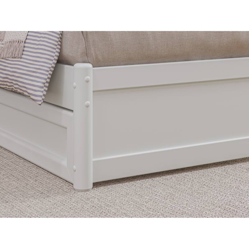 Emelie Platform Bed with Panel Footboard and Twin XL Trundle