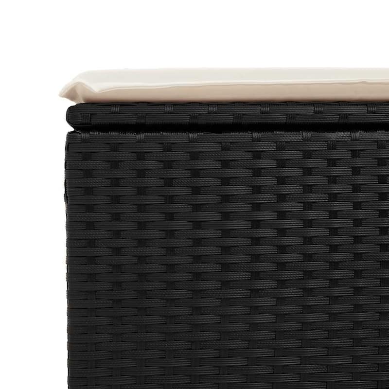 vidaXL Garden Sofa Set Black, Cream white - 92.1 x 39.4 x 33.5