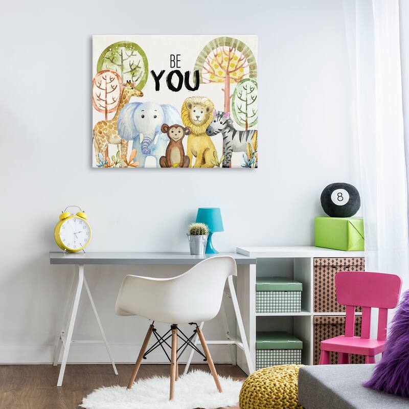 Stupell Be You Jungle Animals Canvas Wall Art Design By Kim Allen