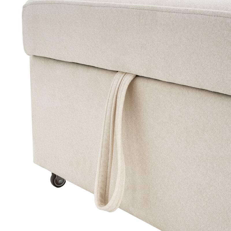 Roomfitters 3-in-1 Convertible Sleeper Sofa Bed, Pull-Out Loveseat Chair with Storage Pocket and Pillow